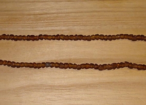 20 Rootbeer Artisan Tiny Nesting Blossoms Recycled Glass Beads