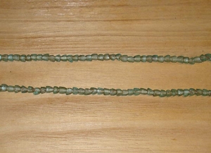 20 Soft Turquoise Artisan Tiny Nesting Blossoms Recycled Glass Beads
