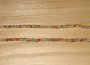 20 Speckled Rainbow Artisan Tiny Nesting Blossoms Recycled Glass Beads