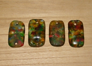 1 Rich Rainbow Artisan Recycled Glass Pendant