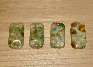 1 Speckled Aquarium Artisan Recycled Glass Pendant