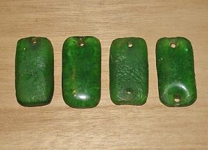 1 Jade Beauty Artisan Recycled Glass Pendant