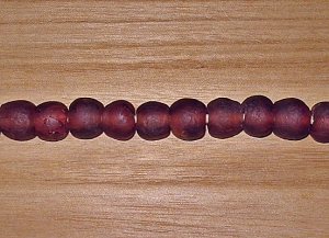 10 Aubergine Purple Artisan Large Recycled Glass Beads