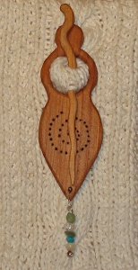 Eco Handmade Goddess Wood Shawl Pin
