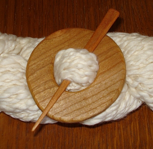 Eco Handmade Rustic Round Shawl Pin