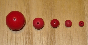 20 Rich Berry Pink 5mm Round Tagua Nut Beads