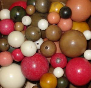 34 Mixed Rainforest Tagua Nut Beads
