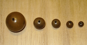 1 OD Green 20mm Round Tagua Nut Bead