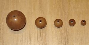 20 Mocha Cafe 9mm Round Tagua Nut Beads