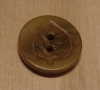 3/4" Green Leaf Motif Corozo (Tagua Nut) Button