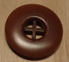 1" Milk Chocolate Round Corozo (Tagua Nut) Button