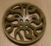 1 3/16" Green Delicate Cutout Round Corozo (Tagua Nut) Button