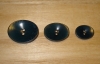 5/8" x 1/2" Midnight Corozo (Tagua Nut) Oval Saucer Button