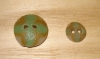 3/4" Recycled Glass Button (Off White, Light Chocolate and Spring Green Mix)