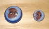 1/2" Recycled Glass Button (Cobalt, Sky, Chocolate Mix)